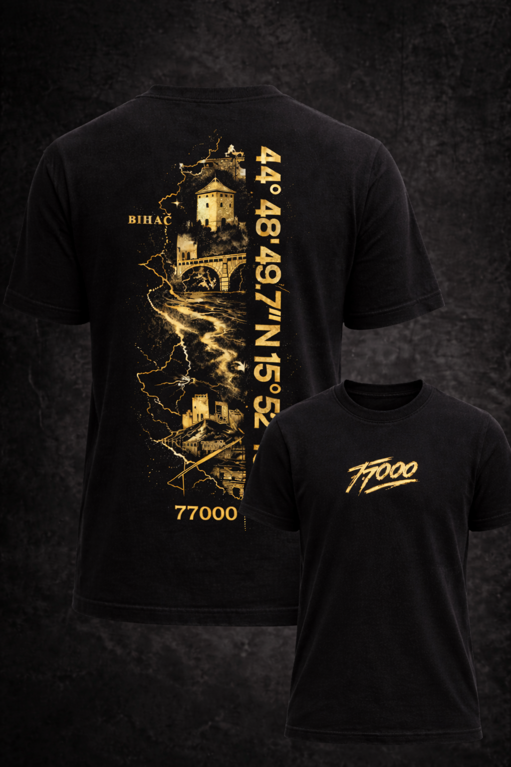 77000 Bihać Coordinates T-Shirt
