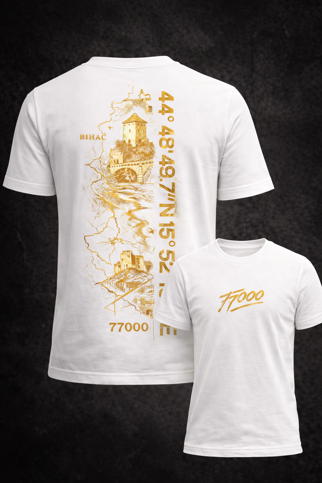 77000 Bihać Coordinates T-Shirt